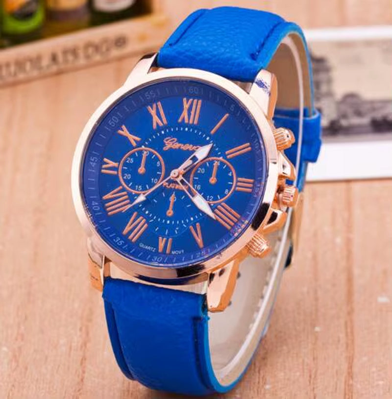 2020 Geneva Watches Women Sport Watches Leather Band Quartz Wristwatch Casual Ladies Watches Cheap Price Dropship Reloj Mujer